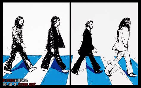 The Beatles ABBEY ROAD Pop Art Painting - Splintered Studios - The Art ...