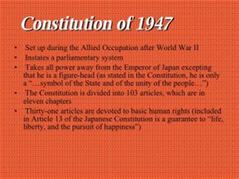 The Japanese Constitution - PDF and History