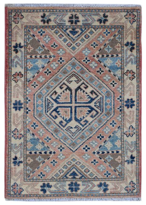 Handmade Mini Kazakh Rug | 90 x 60 cm | 2'11" x 2' | Rug shopping ...