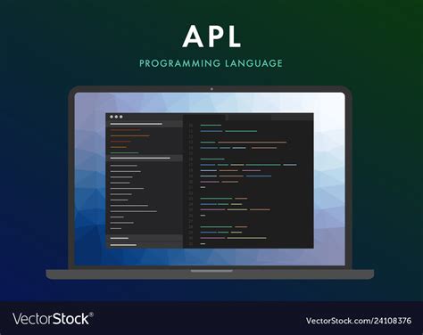 Apl programming language Royalty Free Vector Image