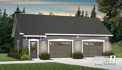 Garage plan Larson 2 (2993-V1) | Drummond House Plans