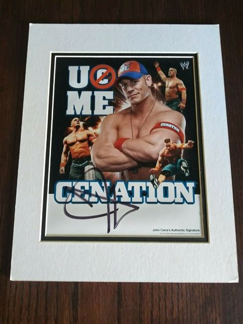 WWE John Cena Authentic Signature Autograph 8"x10" w/ White Frame ...