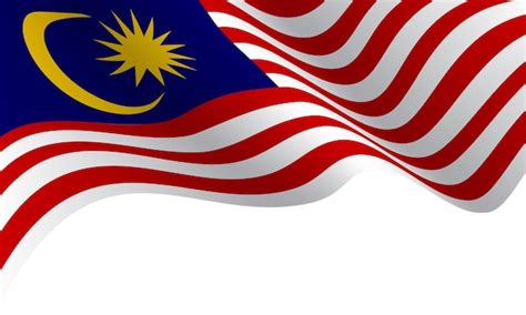 Premium Vector | Malaysia flag wave flying on white background vector ...