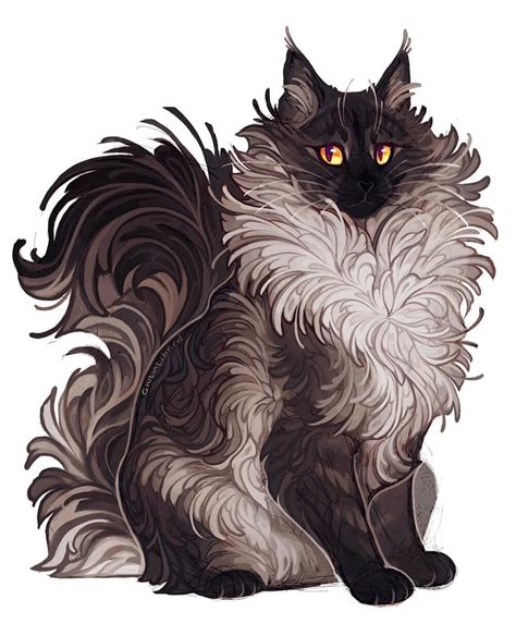 Pin on Доски вдохновения | Cat drawing, Warrior cats art, Fluffy cat