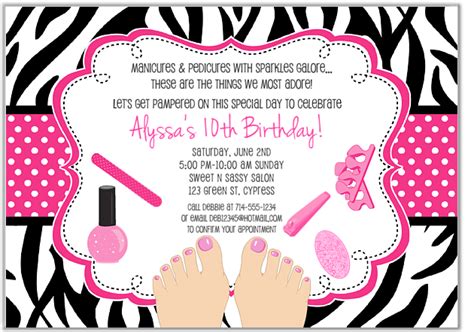 Girls Spa Party Invitation