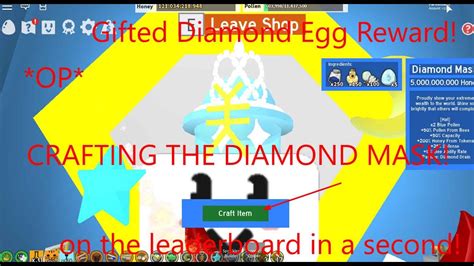 Crafting the *OP* Diamond Mask & completing the 100th Bucko Bee Quest - Roblox Bee Swarm ...