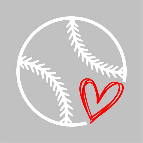 Baseball Heart SVG PNG Digital Download - Etsy