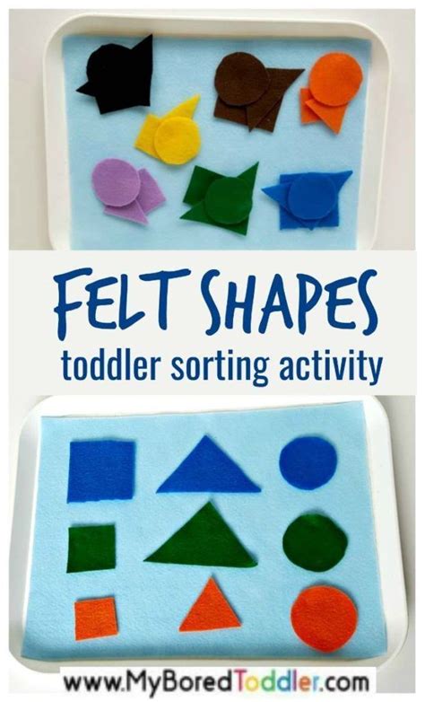 felt shape sorting for toddlers. A simple toddler activity that focus ...