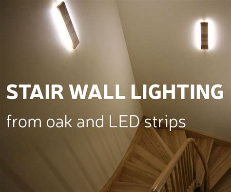 DIY: Stair Wall Lighting From Oak and LED Strips | Stair lighting diy