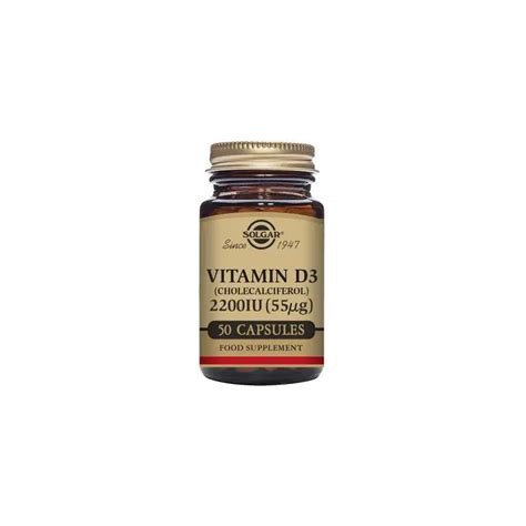 Solgar Vitamin D3 2200 IU 50 Capsules - Laois Pharmacy