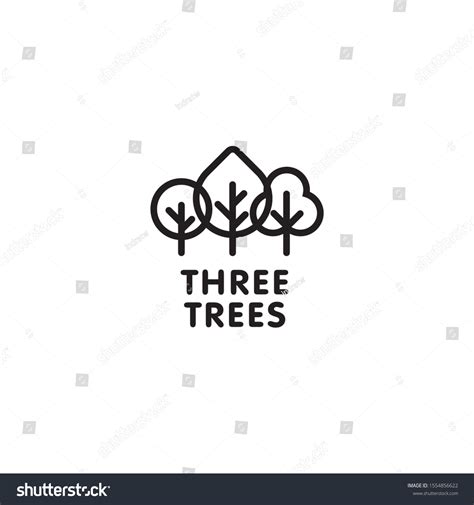 Three Trees Logo Symbols Stock Vector (Royalty Free) 1554856622 | Shutterstock