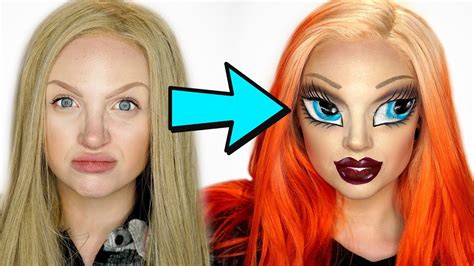 Bratz Doll Makeup Challenge (With an SFX Twist💀) - YouTube