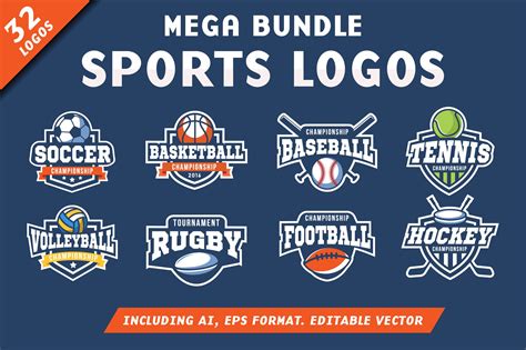 32 Sports Logos Bundle | Branding & Logo Templates ~ Creative Market