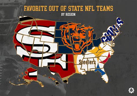 America’s Favorite Out of State Football Teams, Mapped - Custom Ink