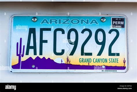 Arizona License Plate, USA Stock Photo - Alamy