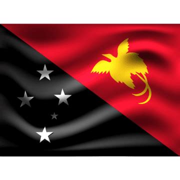 Papua New Guinea Waving Flag PNG Transparent Images Free Download | Vector Files | Pngtree