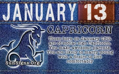 January 13 Zodiac Horoscope Birthday Personality - SunSigns.Org