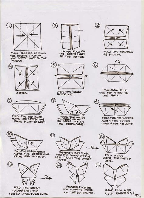 printable instructions for origami butterfly ~ 3d easy origami for kids