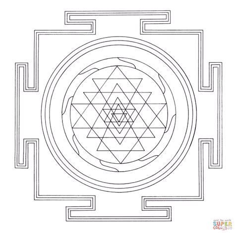 Sri Yantra Mandala To Color | Mandala Madness