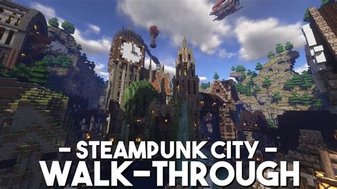 Steampunk City Walk-through | Minecraft Let's Build It! - YouTube