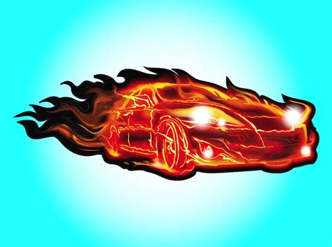 Fire Car Vector Art & Graphics | freevector.com