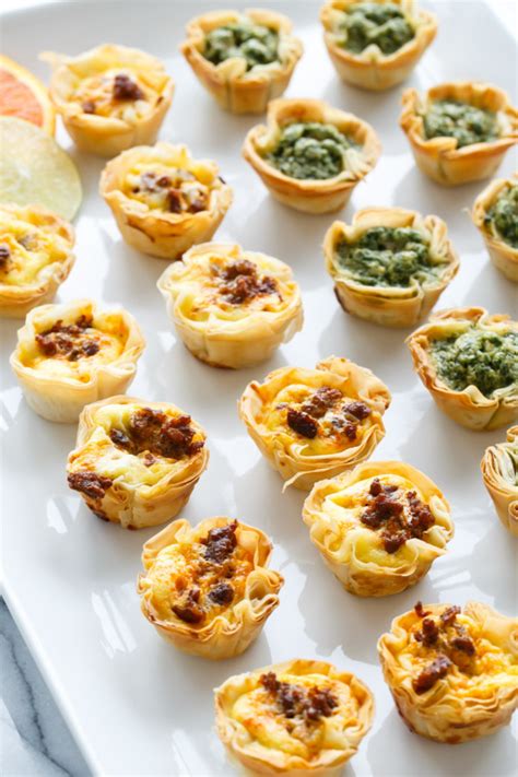 Mini Quiche Bites with Phyllo Crust | Love and Olive Oil