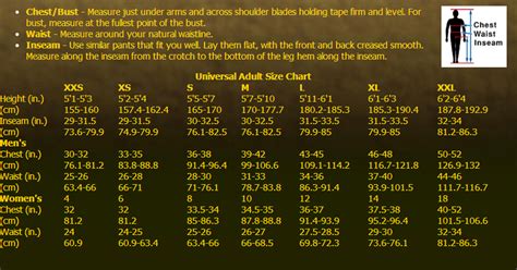 Size Chart — All American Military Surplus