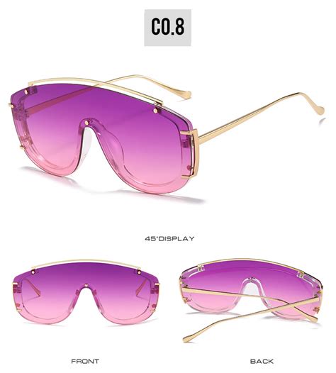 2023 Oversized Sunglasses Luxury Shades Half Frame Sunglasses Gafas De ...