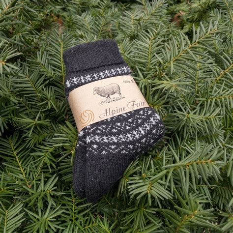 Soft and Thick Pair of Women's Wool Socks, Comfortable Knit Wear for Winter From Alpine Fair ...