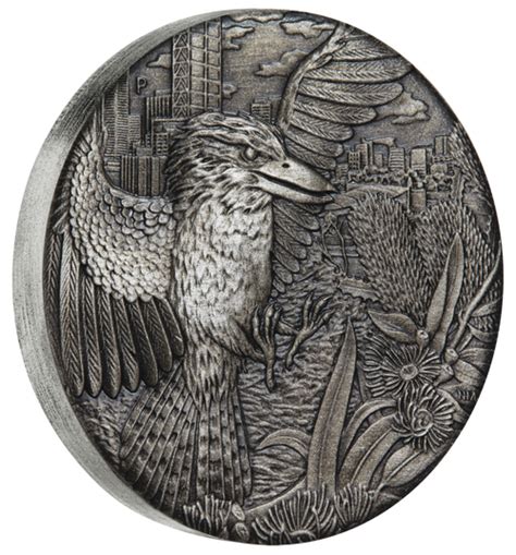 2018 $2 Australian Kookaburra 2oz Silver Antiqued Coin - Town Hall Coins and Collectables