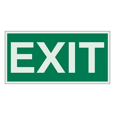 Exit Signs, Green on White - Universal Industrial Supply