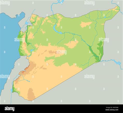 High detailed Syria physical map Stock Vector Image & Art - Alamy