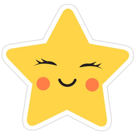 "Cute kawaii star sticker" Stickers by MheaDesign | Redbubble