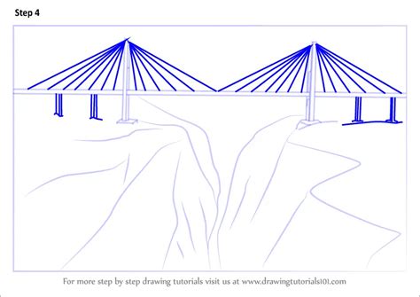 How to Draw Duge Bridge (Bridges) Step by Step | DrawingTutorials101.com