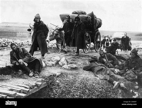 Turkish ill soldiers during the First Balkan War, 1912 Stock Photo - Alamy