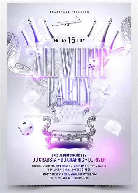 53+ White Party Flyer Templates - Free PSD Vector PNG PDF Downloads