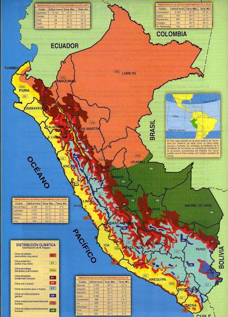 Informacion Cultural: MAPA CLIMÁTICO DEL PERÚ