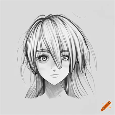 Simple anime face drawing on Craiyon