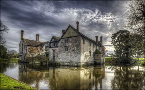 Wallpaper : baddesley, clinton, moat, house, fortified, national, trust, warwickshire, nikkor ...