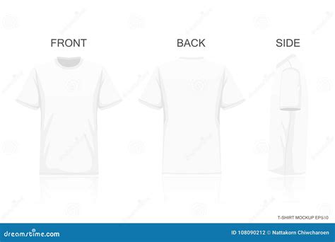 White T-Shirt Isolated on Gray Background , Front Side Back View for ...