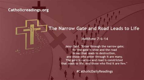 The Narrow Gate and Road Leads to Life - Matthew 7:6-14 - Bible Verse of the Day