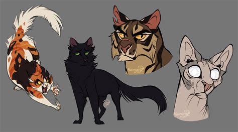 I’m trying to get better at character design and silhouettes so I drew some Warrior Cats for ...