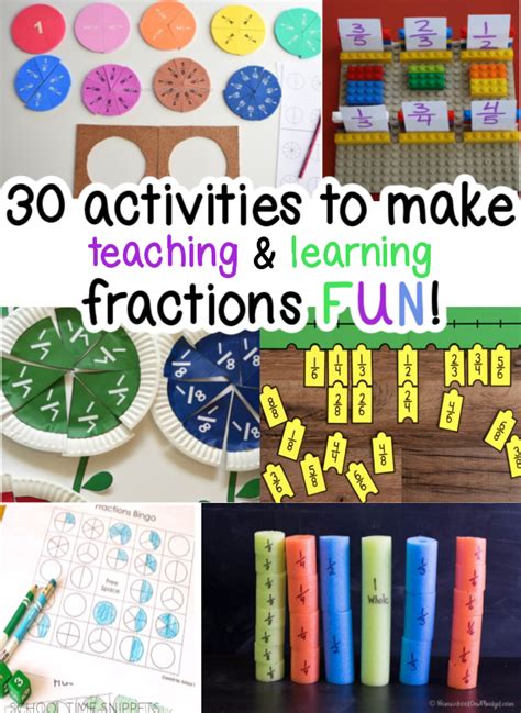 Make Fractions Fun! 30 Hands-on Activities and Games! | School Time Snippets