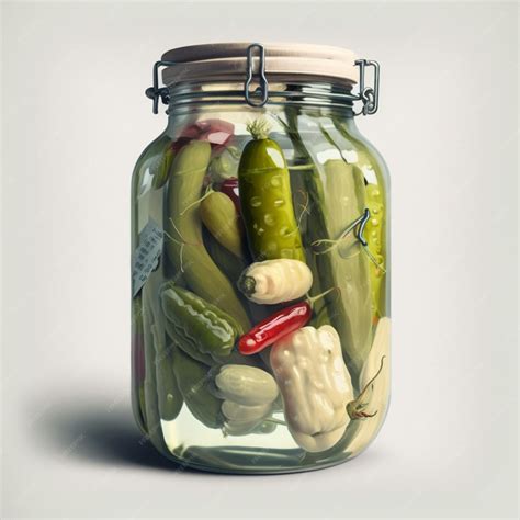 Premium Photo | A jar of pickles with a label that says " pickles " on it.