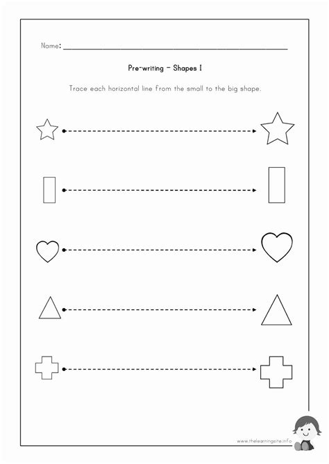 Tracing Horizontal Lines Worksheets