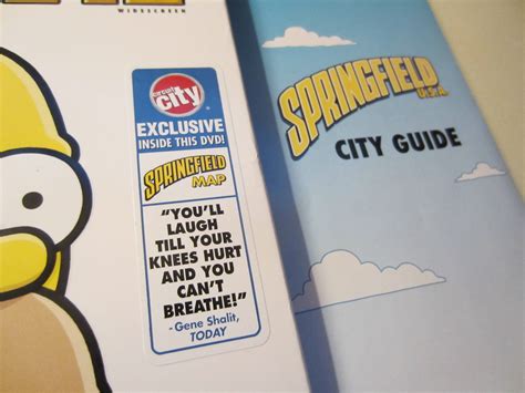 The Simpsons Movie DVD - Circuit City bonus Springfield, U.S.A City Guide