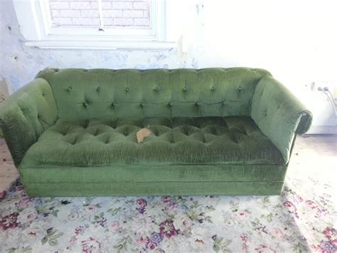 Green velvet 'chesterfield', needs a bit or work. Nice colour | Home decor, Green velvet, Love seat