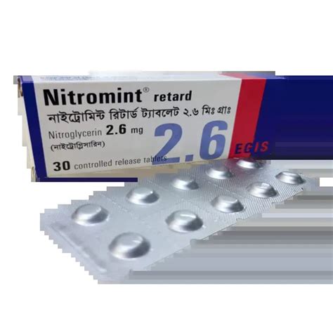 Nitromint Retard 2.6 mg Tablet-10's Strip