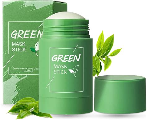 Green Tea Mask Stick for Face, Green Tea Purifying Clay Stick Mask Cleansing Mask Stick for ...