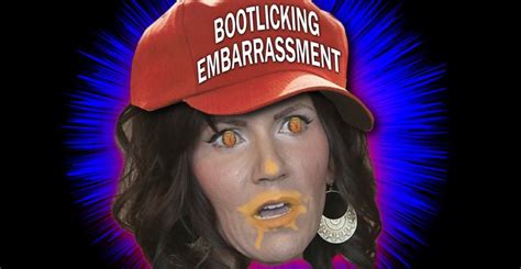 PHOTO Bootlicking Embarrassment Evil Face Kristi Noem Meme